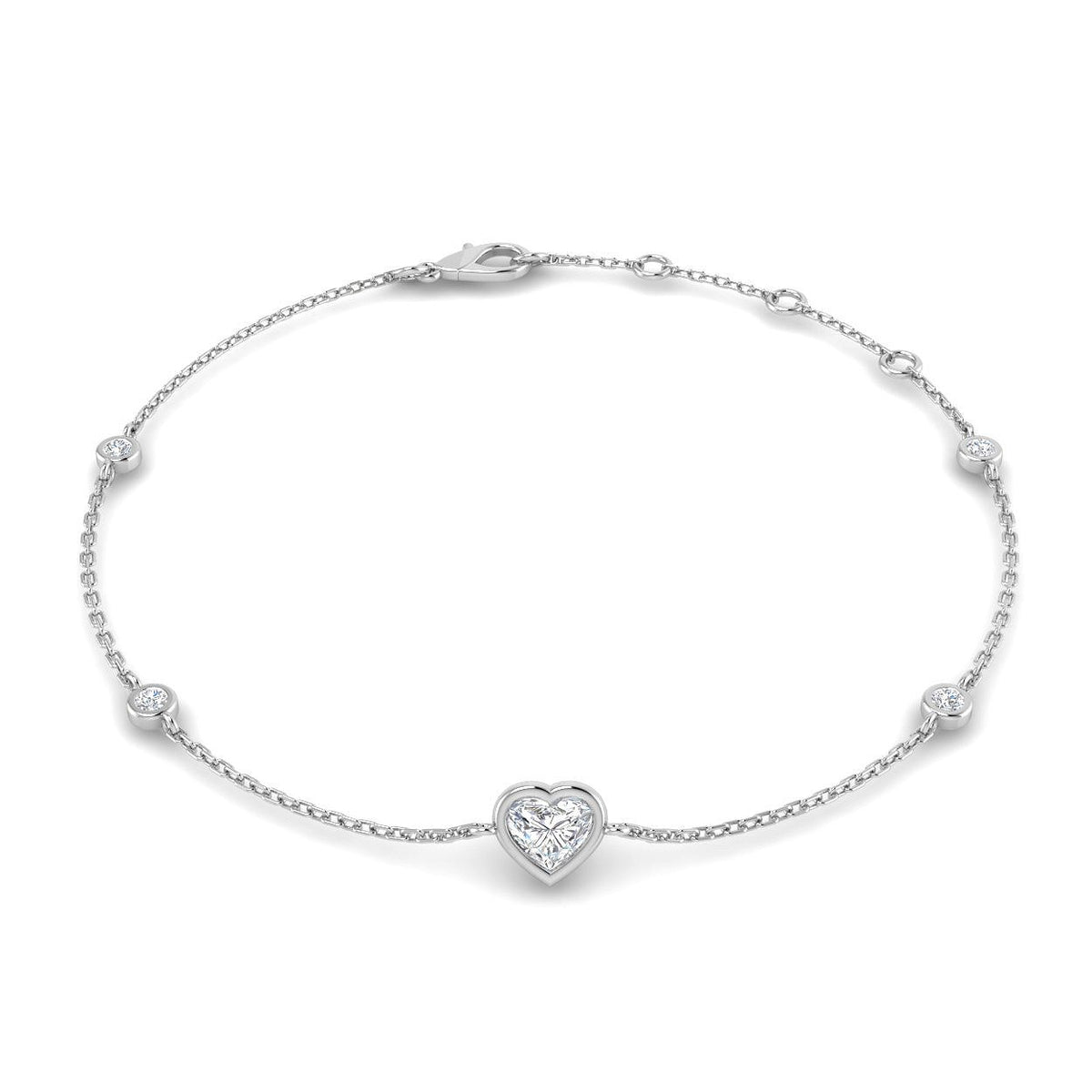 Diamond Bracelet, Round Diamond, Solitaire Bracelet, Romantic Gift