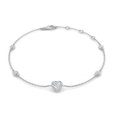 Diamond Bracelet, Round Diamond, Solitaire Bracelet, Romantic Gift
