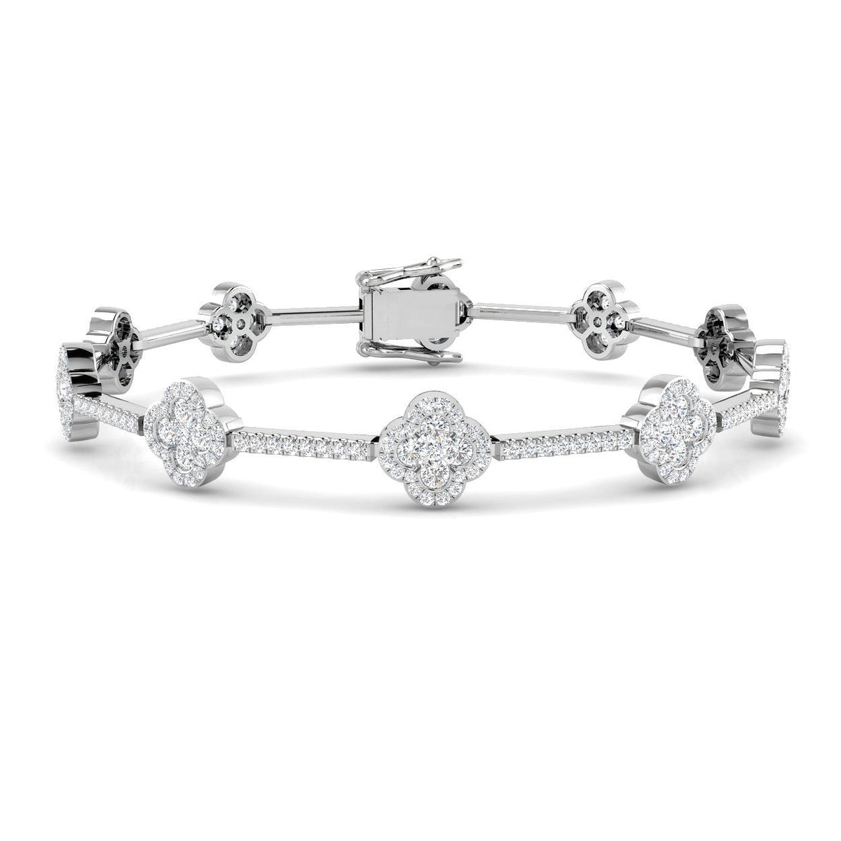 Clover Diamond Tennis Bracelet