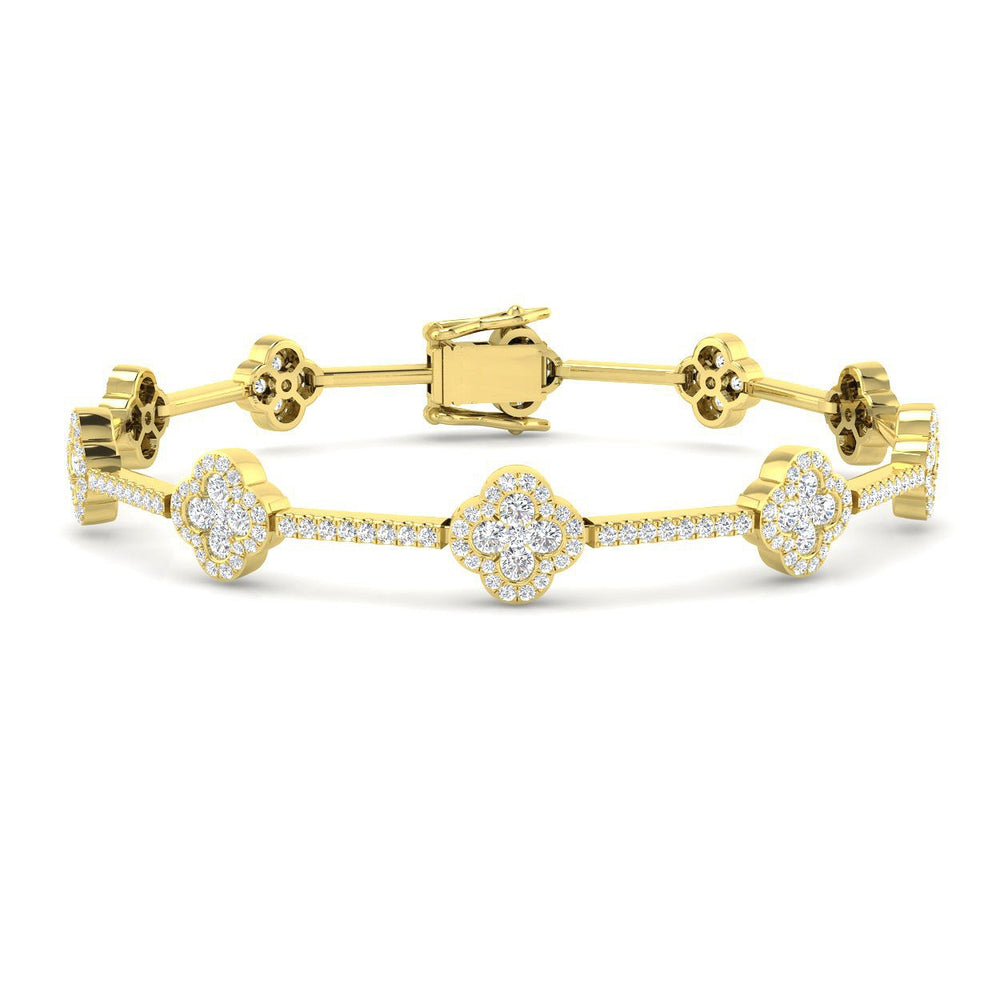 Clover Diamond Tennis Bracelet
