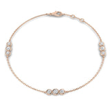 Round Brilliant Diamond, Minimalist Diamond Bracelet, Fine Jewelry, Luxury Bracelet, Anniversary Gift