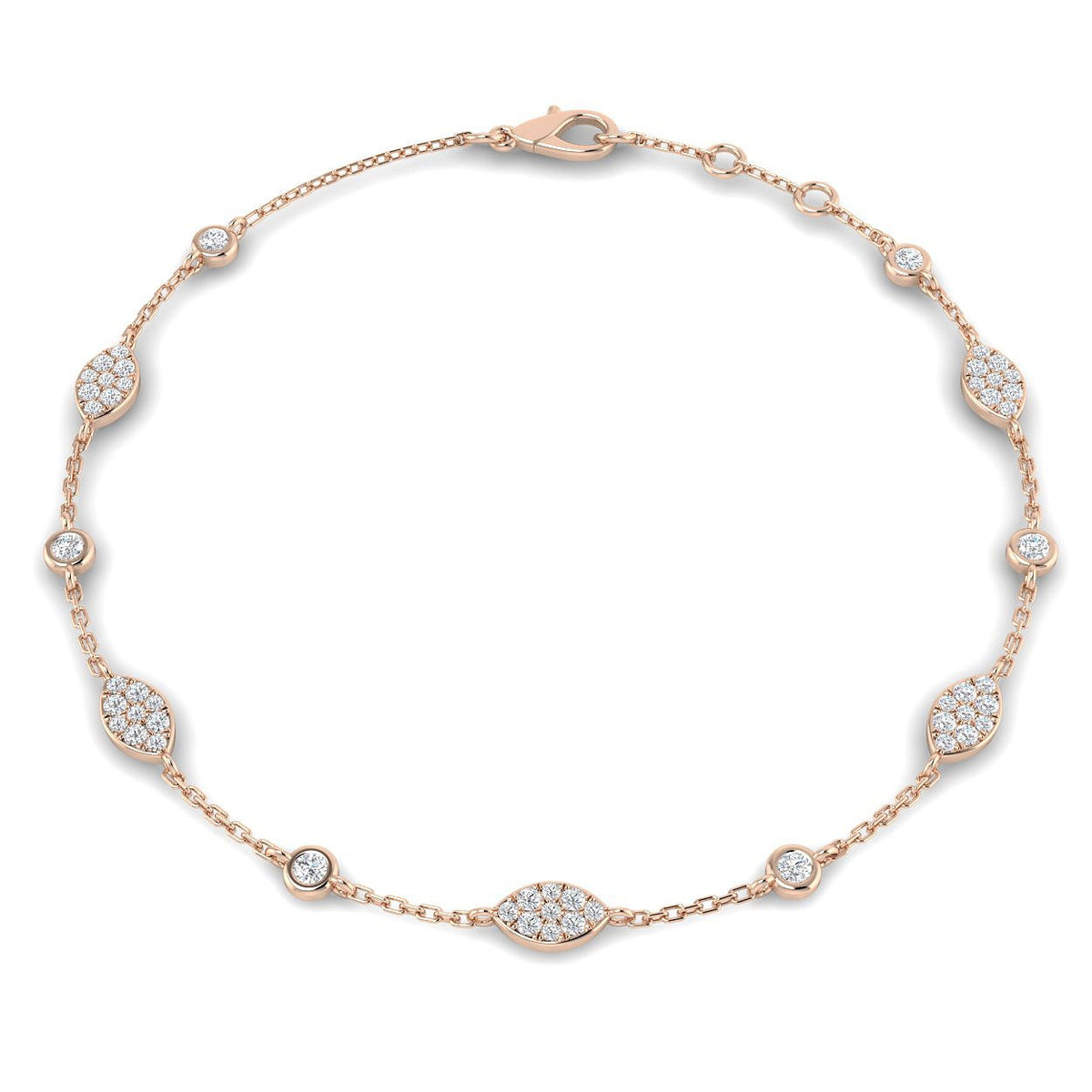 gold chain bracelet, luxury diamond bracelet, anniversary gift for her