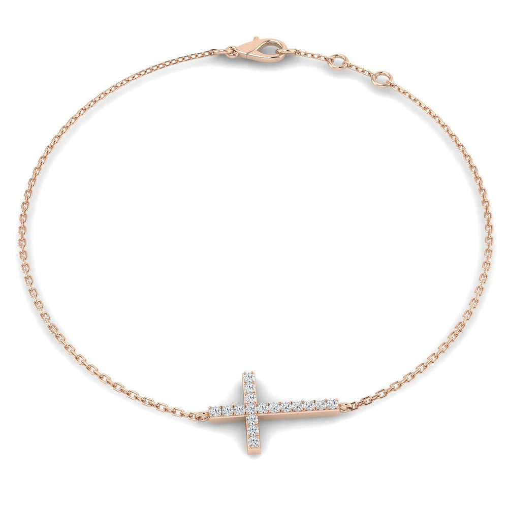 Fine Jewellery Diamond Cross Chain Bracelet