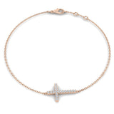 Fine Jewellery Diamond Cross Chain Bracelet