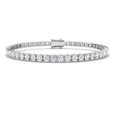 9ct White Gold 6.99ct Lab Grown Diamond Tennis Bracelet