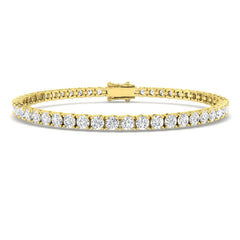 9ct Yellow Gold 6.99ct Lab Grown Diamond Tennis Bracelet