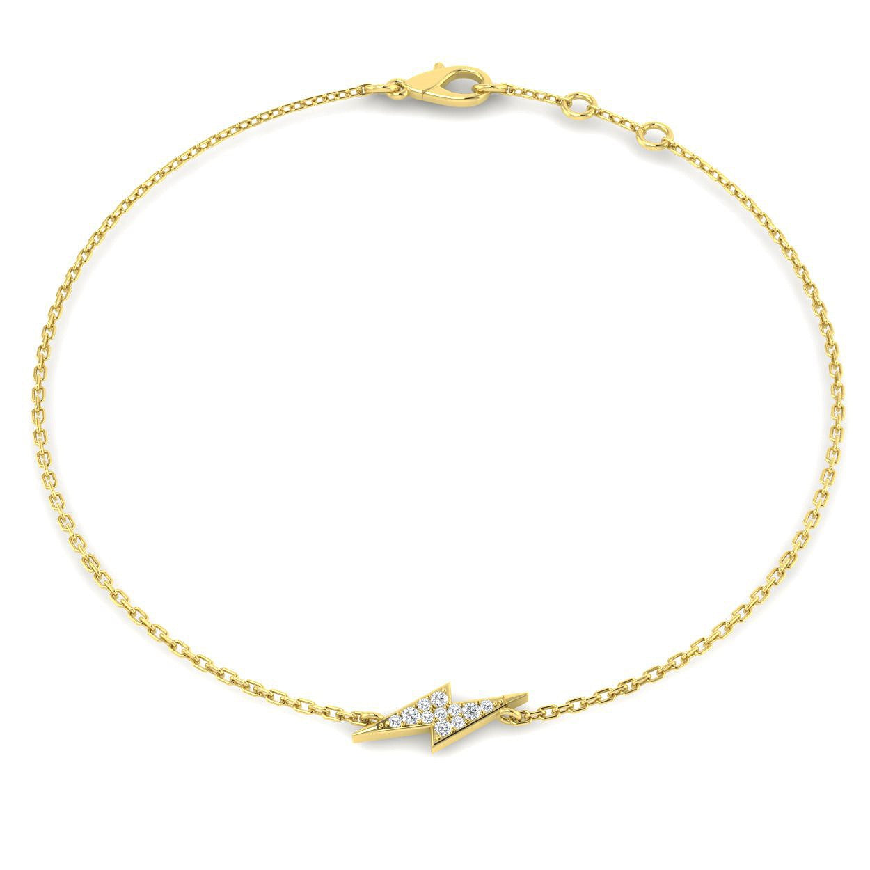 9K Gold Bracelet, Solid Gold Jewelry, Petite Bracelet, Minimalist Diamond Bracelet