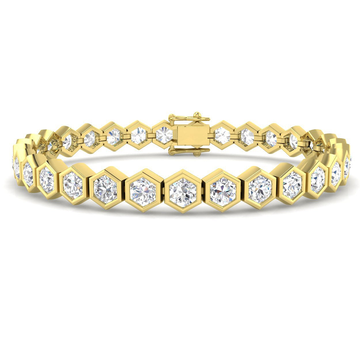Round Diamond Bracelet, 18K White Gold Bracelet, Luxury Diamond Bracelet, Fine Jewelry Bracelet, Wedding Jewelry Bracelet