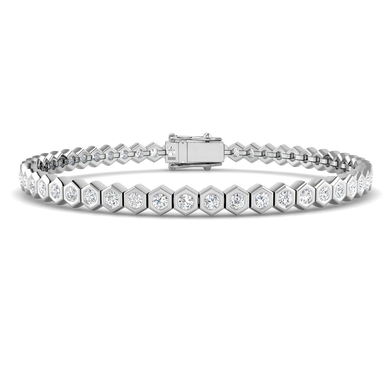 Lab Grown Diamond Bracelet, Platinum Diamond Bracelet, Diamond Tennis Bracelet