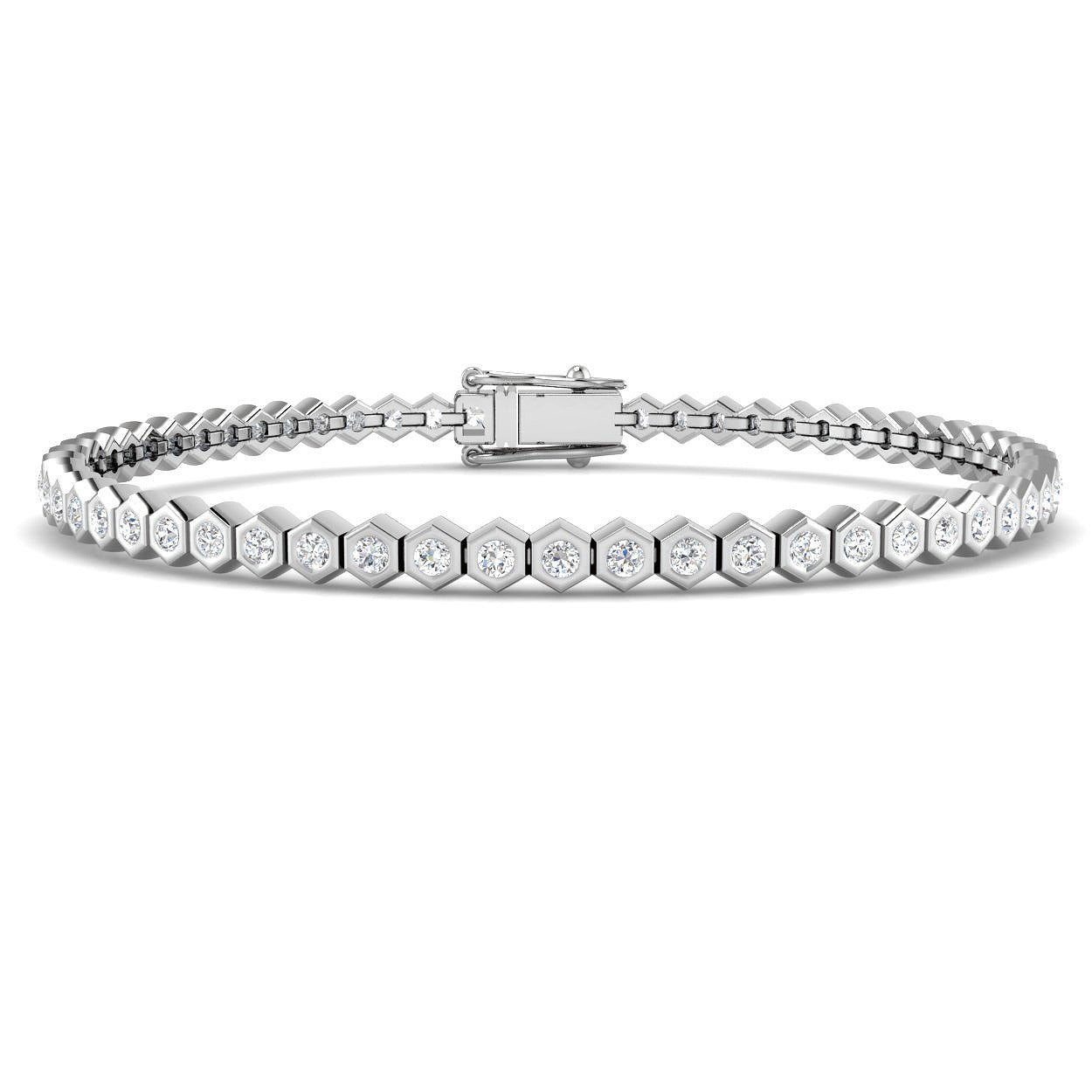 Lab Grown Diamond Bracelet, Platinum Diamond Bracelet, Diamond Tennis Bracelet