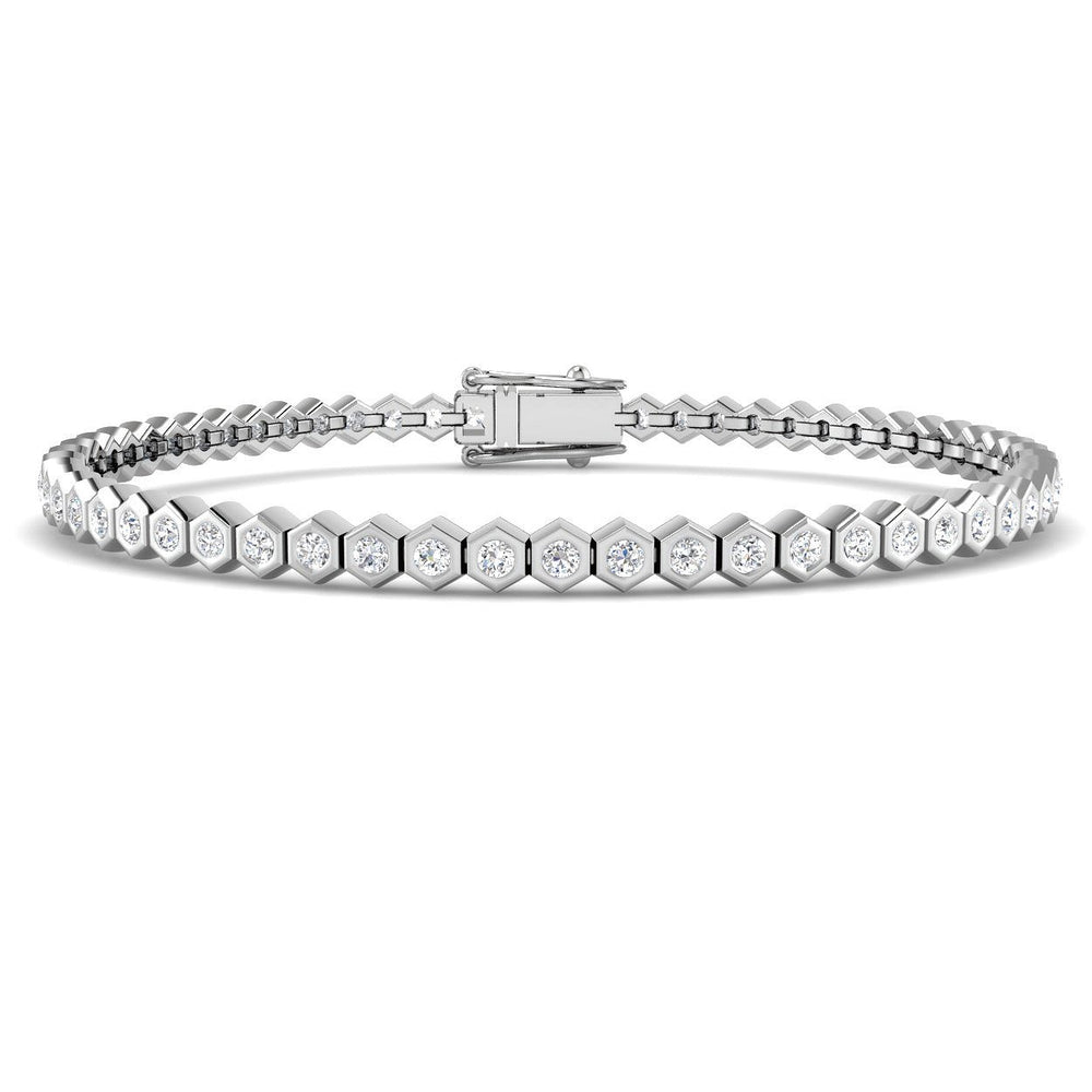 Lab Grown Diamond Bracelet, Platinum Diamond Bracelet, Diamond Tennis Bracelet