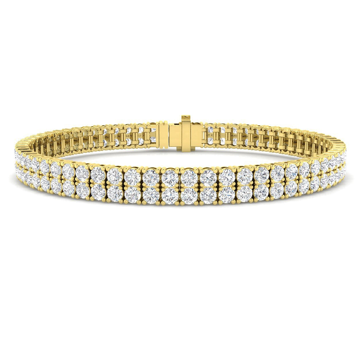 Round Diamond Bracelet, Prong Set Diamond Bracelet, Luxury Diamond Bracelet, Fine Jewelry Bracelet