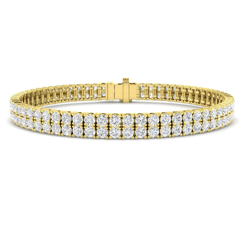 Round Diamond Bracelet, Prong Set Diamond Bracelet, Luxury Diamond Bracelet, Fine Jewelry Bracelet