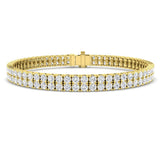 Round Diamond Bracelet, Prong Set Diamond Bracelet, Luxury Diamond Bracelet, Fine Jewelry Bracelet