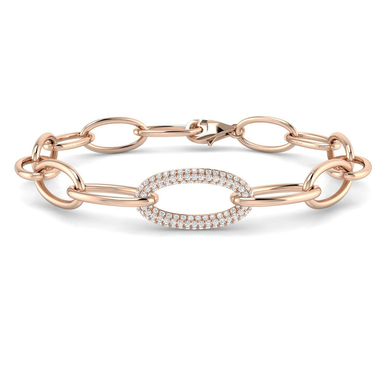 9K 18K Gold Lab Diamond Bracelet with Lobster Clasp