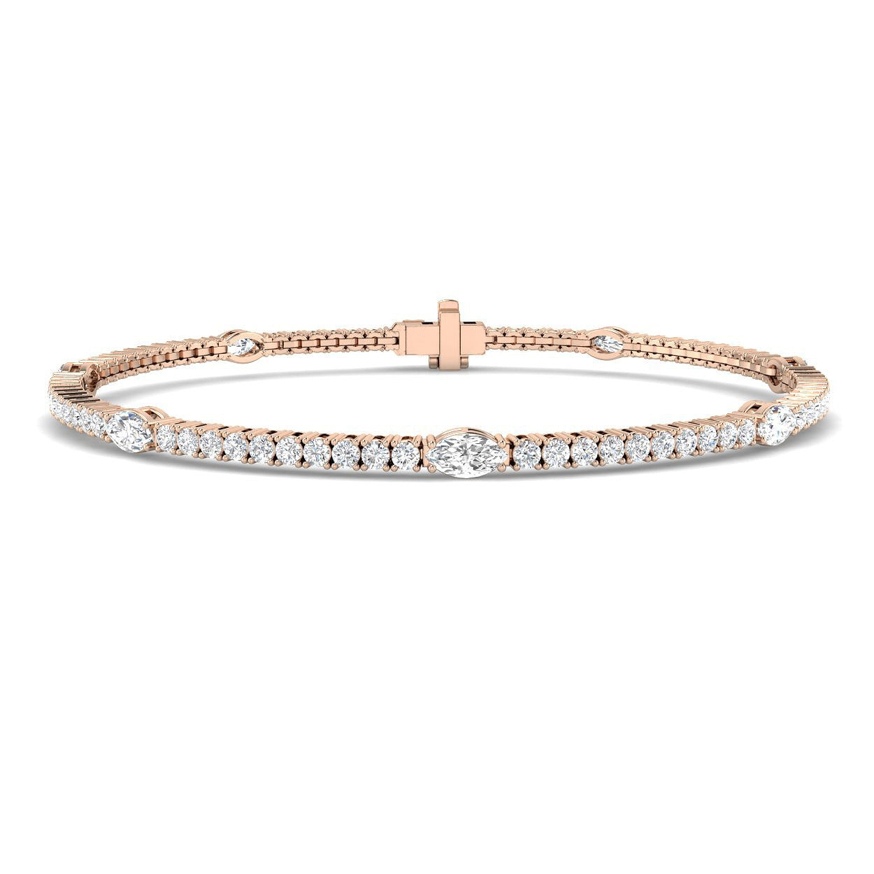 Natural Diamond Bracelet, Diamond Tennis Bracelet, Round Diamond Bracelet