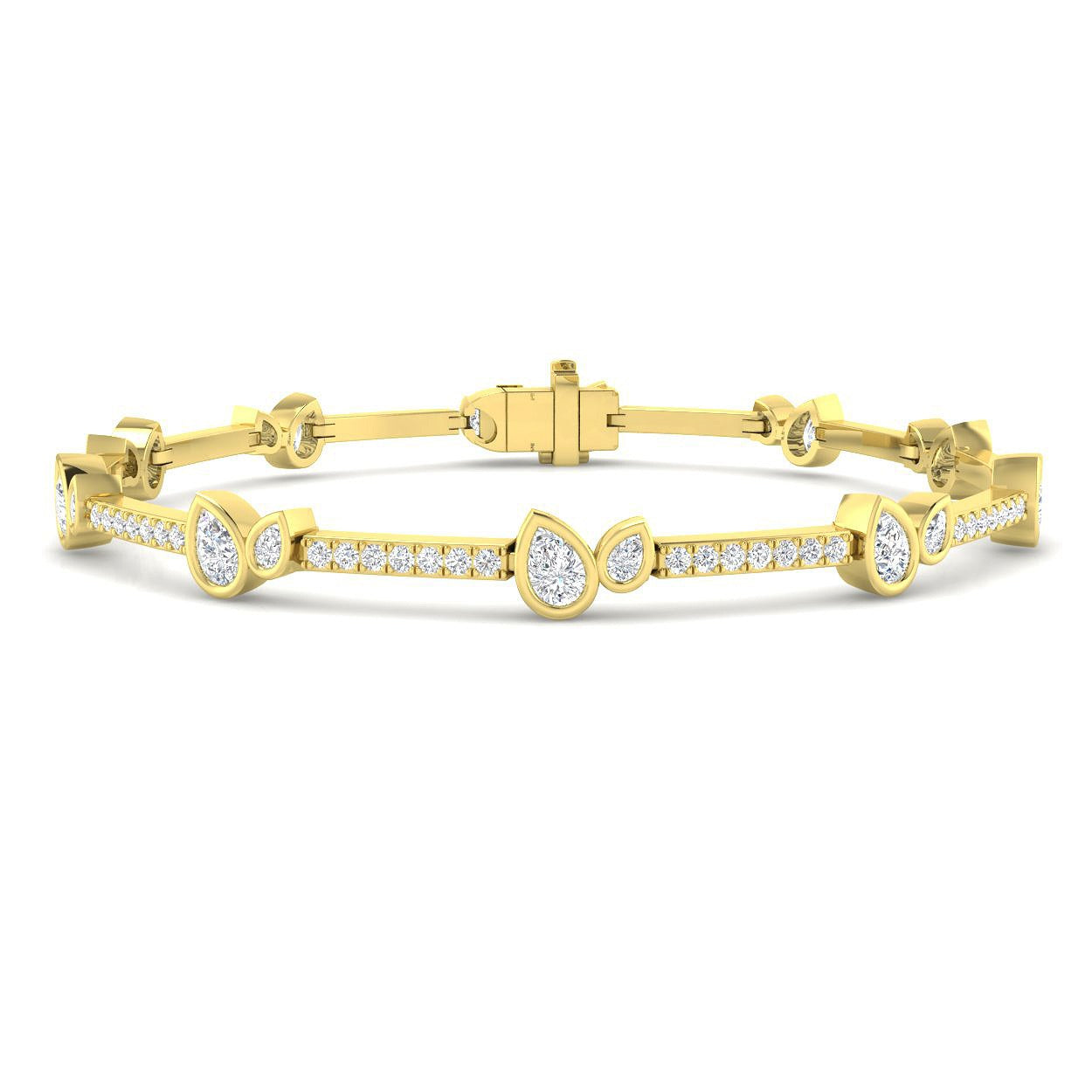 Natural Diamond Bracelet, Pear Shape Diamond Bracelet, Round Diamond Bracelet, Diamond Tennis Bracelet