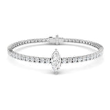 Lab Grown Diamond Bracelet, Marquise Diamond Bracelet, Marquise Solitaire Bracelet, Diamond Tennis Bracelet