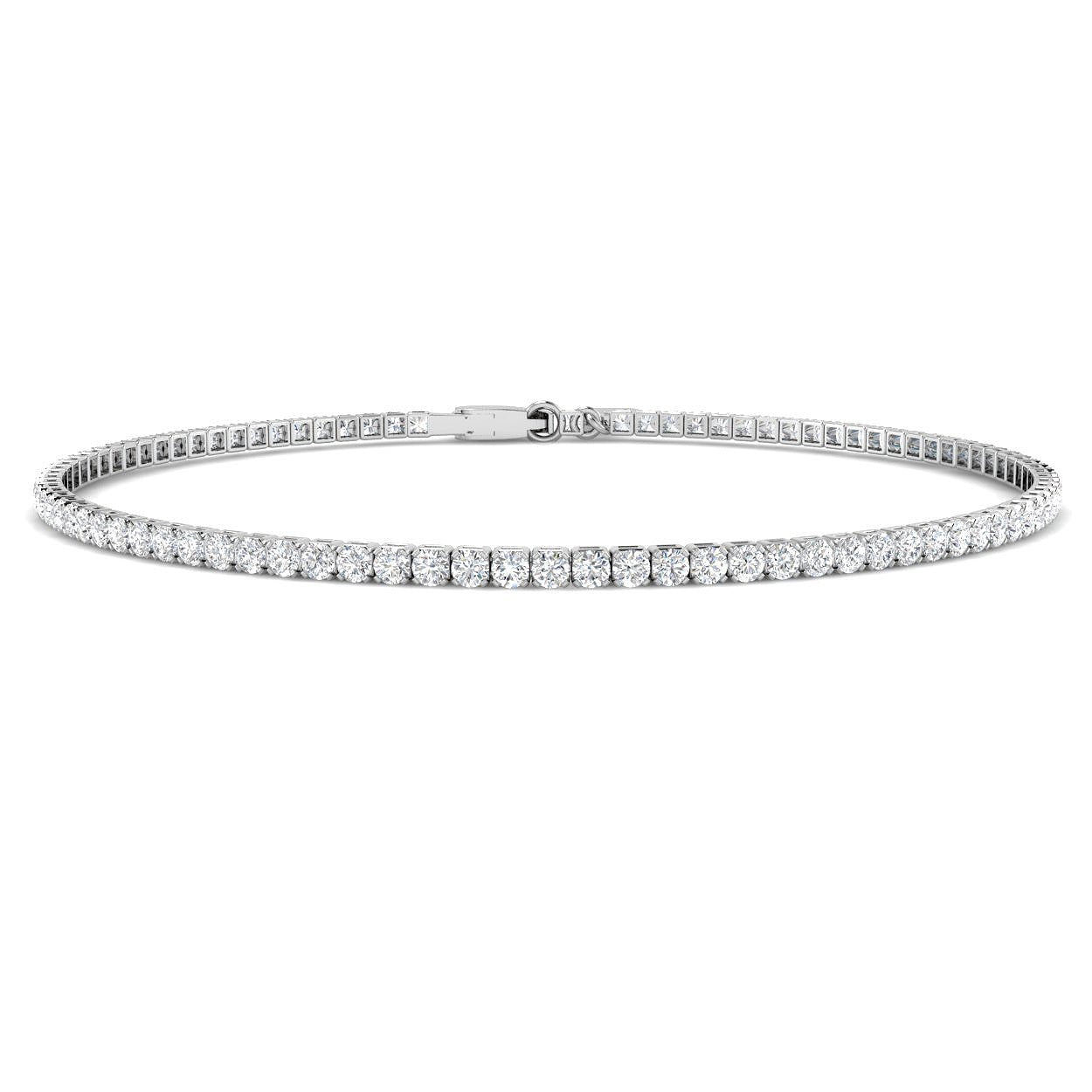 Lab Grown Diamond Bracelet, Diamond Tennis Bracelet, Round Diamond Bracelet, Solid Gold Bracelet