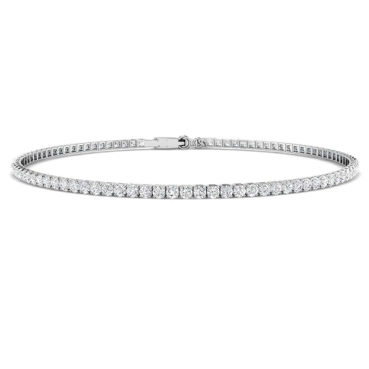 Lab Grown Diamond Bracelet, Diamond Tennis Bracelet, Round Diamond Bracelet, Solid Gold Bracelet