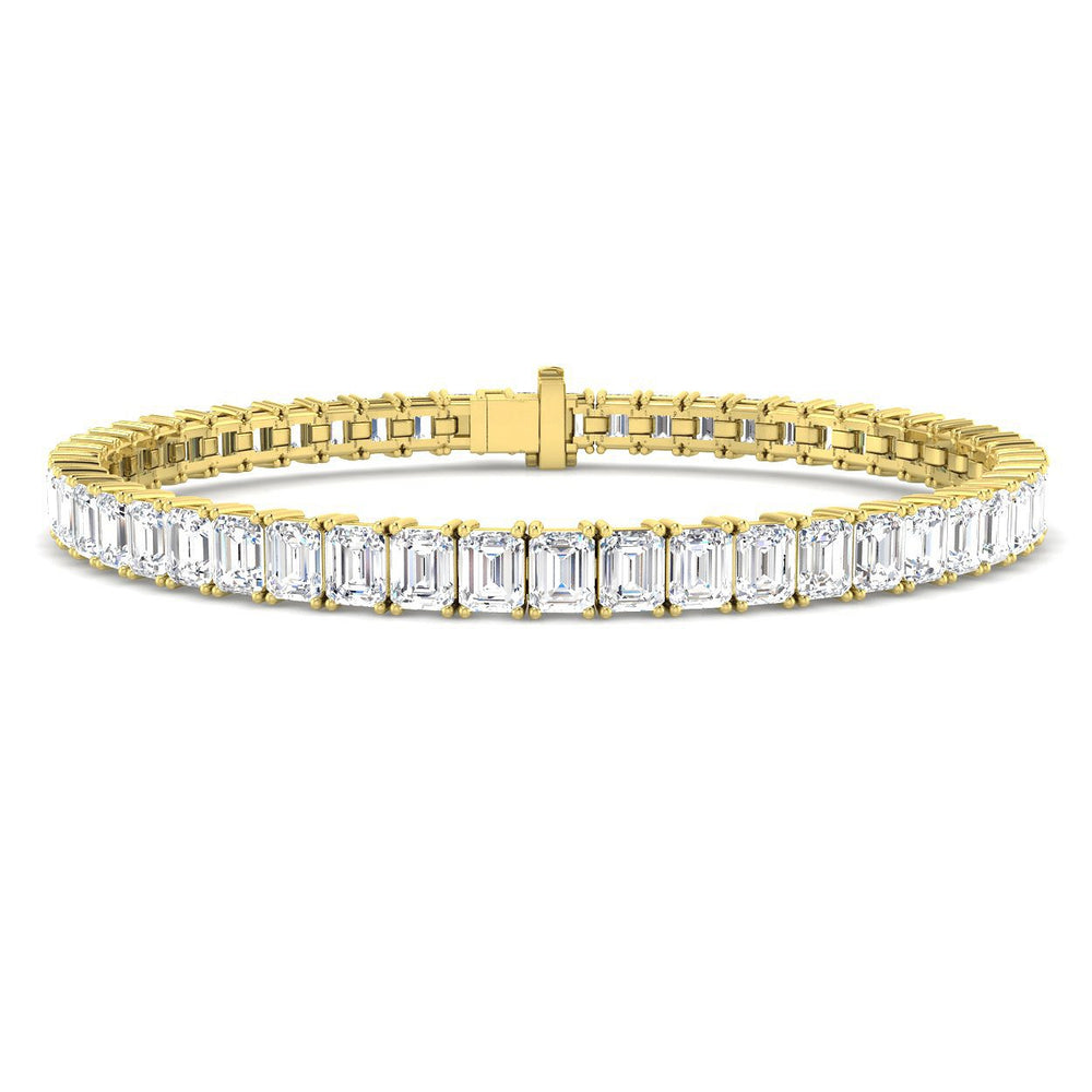 Natural Diamond Bracelet, Emerald Cut Diamond Bracelet, Diamond Tennis Bracelet