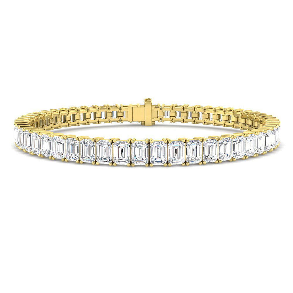 Natural Diamond Bracelet, Emerald Cut Diamond Bracelet, Diamond Tennis Bracelet