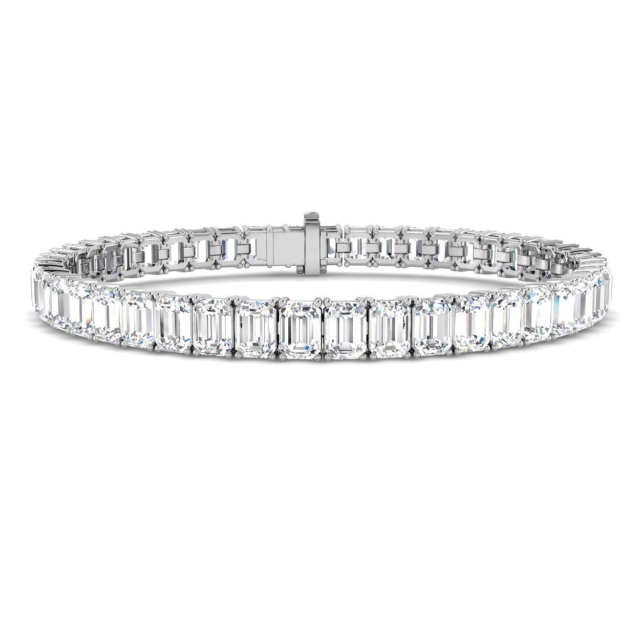 Natural Diamond Bracelet, Emerald Cut Diamond Bracelet, Diamond Tennis Bracelet
