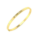 Clover Diamant-Kettenarmband mit Lünetten- und Pavé-Fassung aus Naturdiamanten in Platin