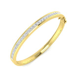 Channel Set Diamond Bangle, Hinged Diamond Bangle, Box Clasp Bangle, Luxury Diamond Bangle