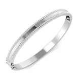 Clover Diamant-Kettenarmband mit Lünetten- und Pavé-Fassung aus Naturdiamanten in Platin