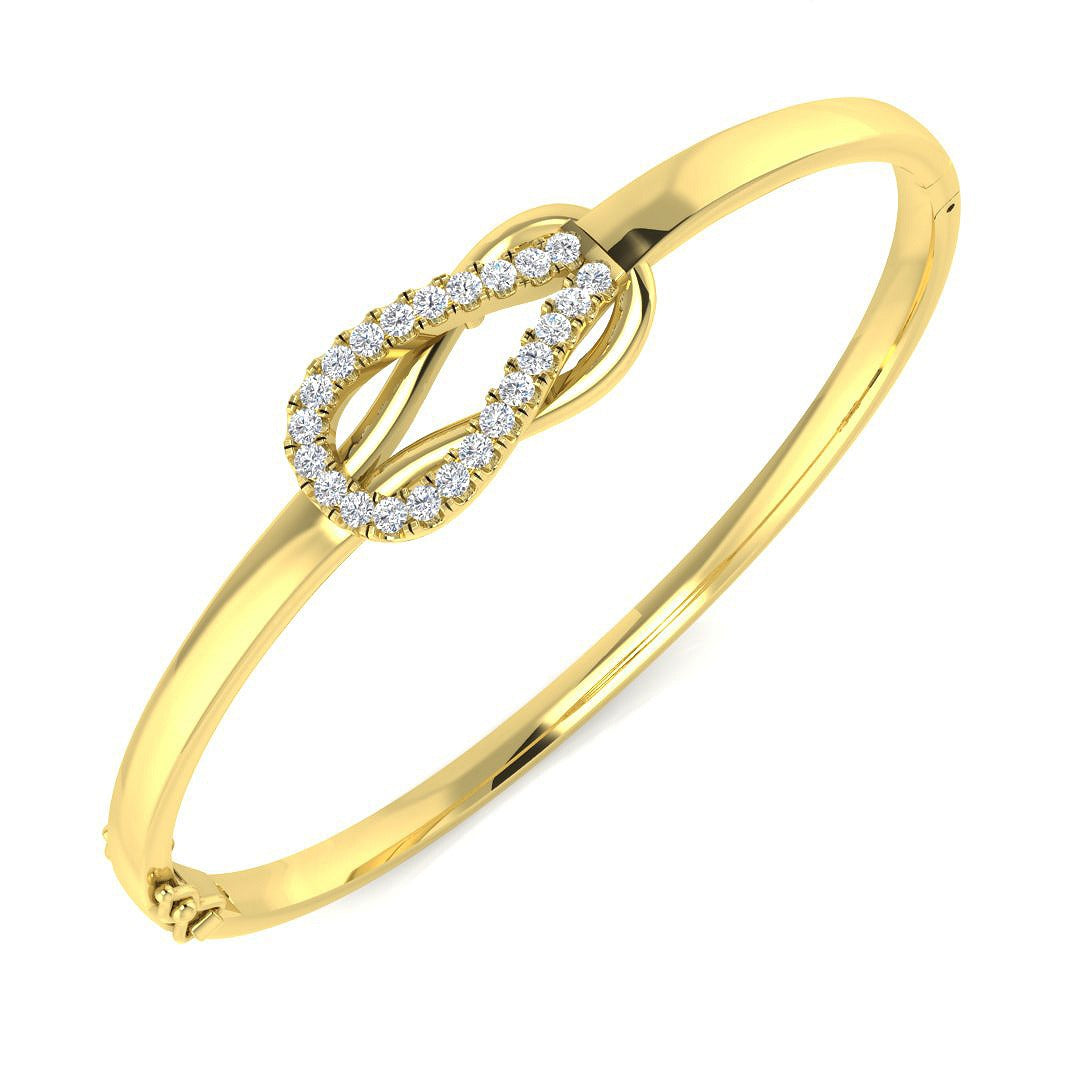 Bracelet de tennis de luxe en or et platine, serti de diamants ronds.