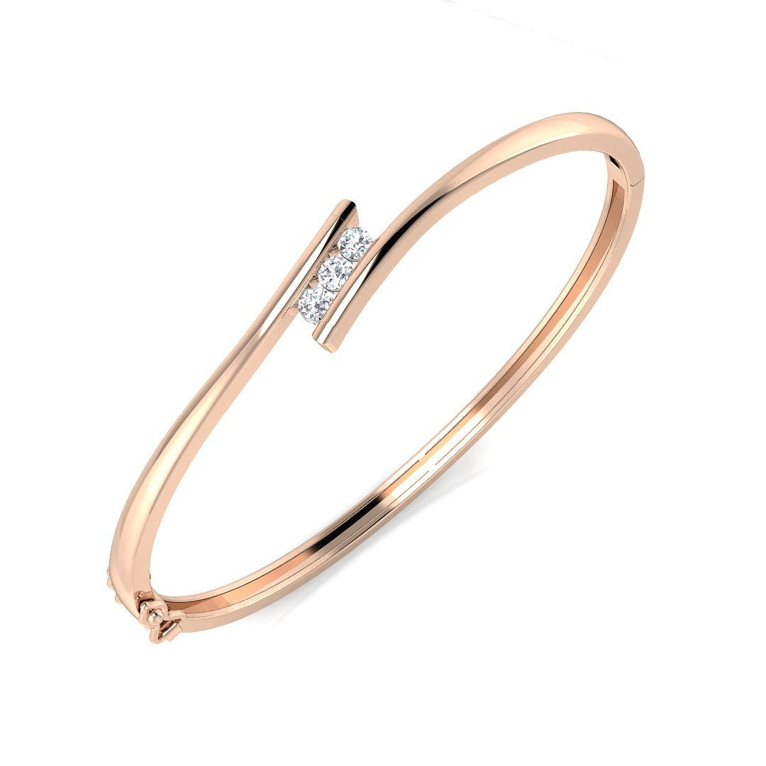 Clover Diamant-Kettenarmband mit Lünetten- und Pavé-Fassung aus Naturdiamanten in Platin