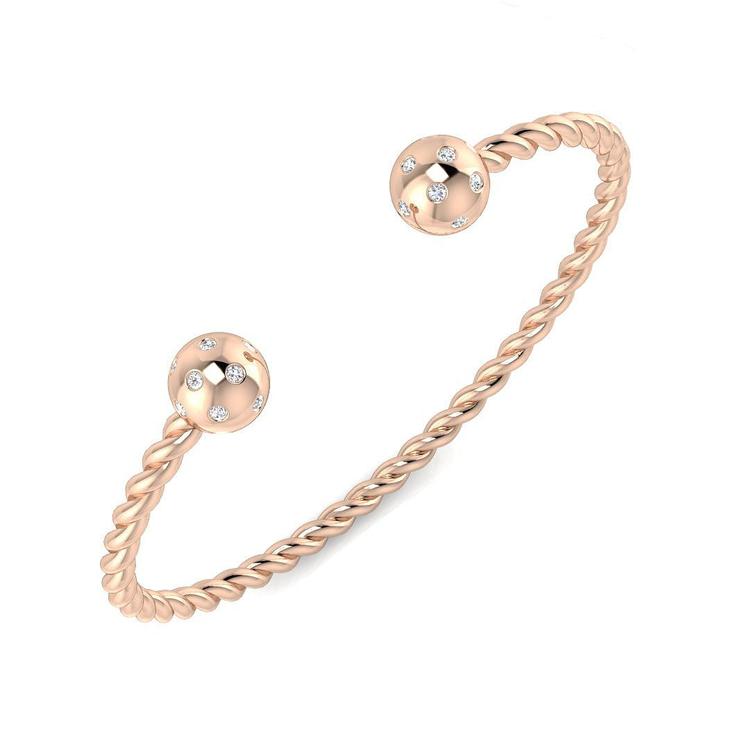 Bracelet de tennis de luxe en or et platine, serti de diamants ronds.
