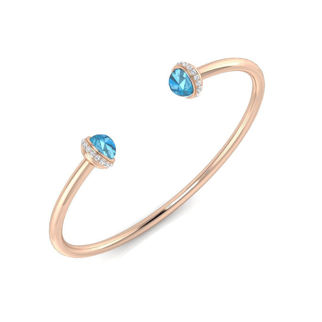 Bracelet de tennis de luxe en or et platine, serti de diamants ronds.
