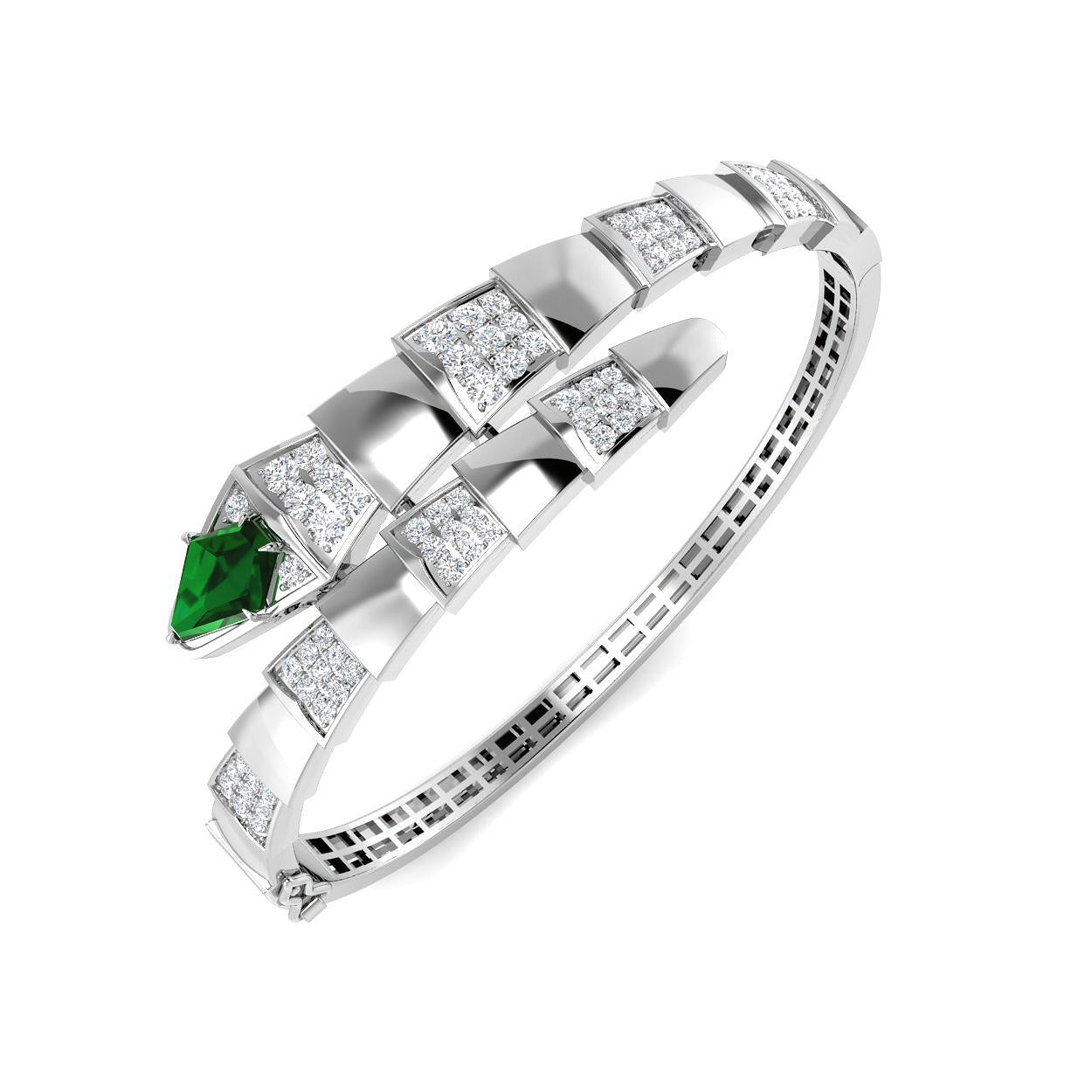 Bracelet de tennis de luxe en or et platine, serti de diamants ronds.