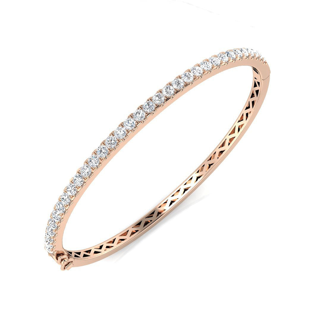 Clover Diamant-Kettenarmband mit Lünetten- und Pavé-Fassung aus Naturdiamanten in Platin