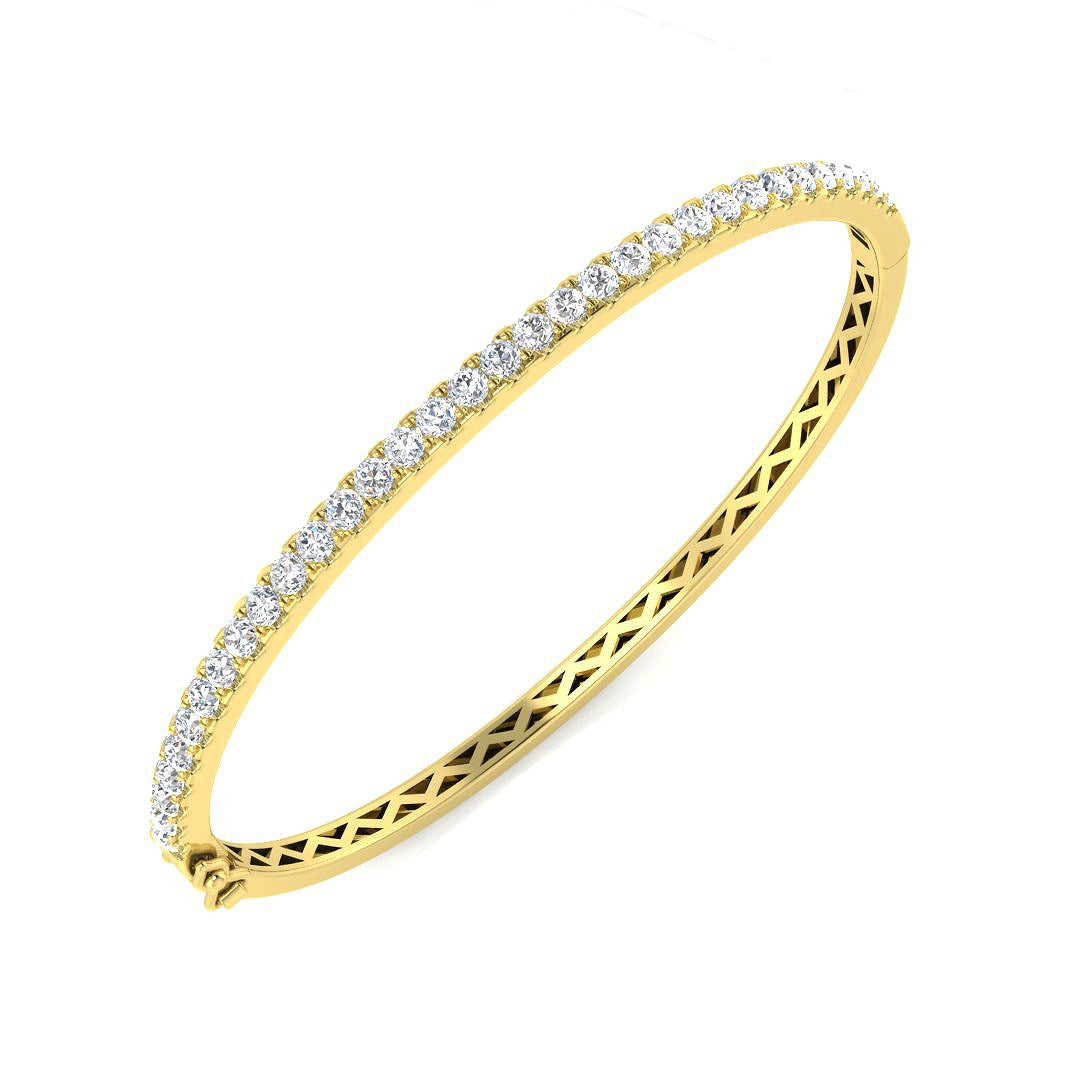 Clover Diamant-Kettenarmband mit Lünetten- und Pavé-Fassung aus Naturdiamanten in Platin