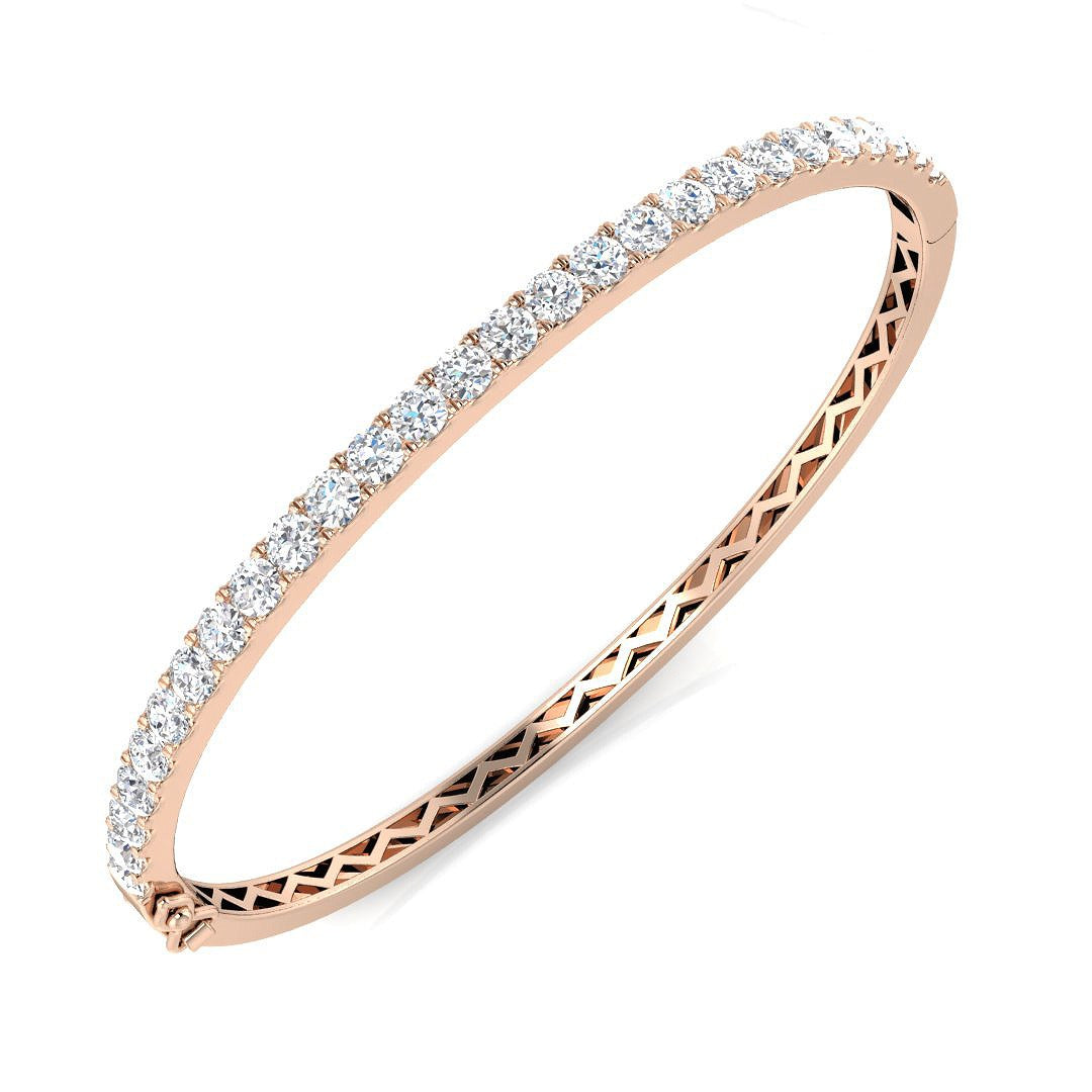 Clover Diamant-Kettenarmband mit Lünetten- und Pavé-Fassung aus Naturdiamanten in Platin