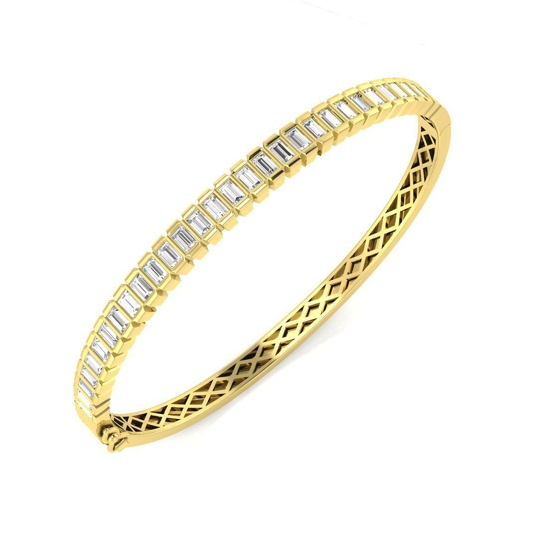 Bracelet de tennis de luxe en or et platine, serti de diamants ronds.