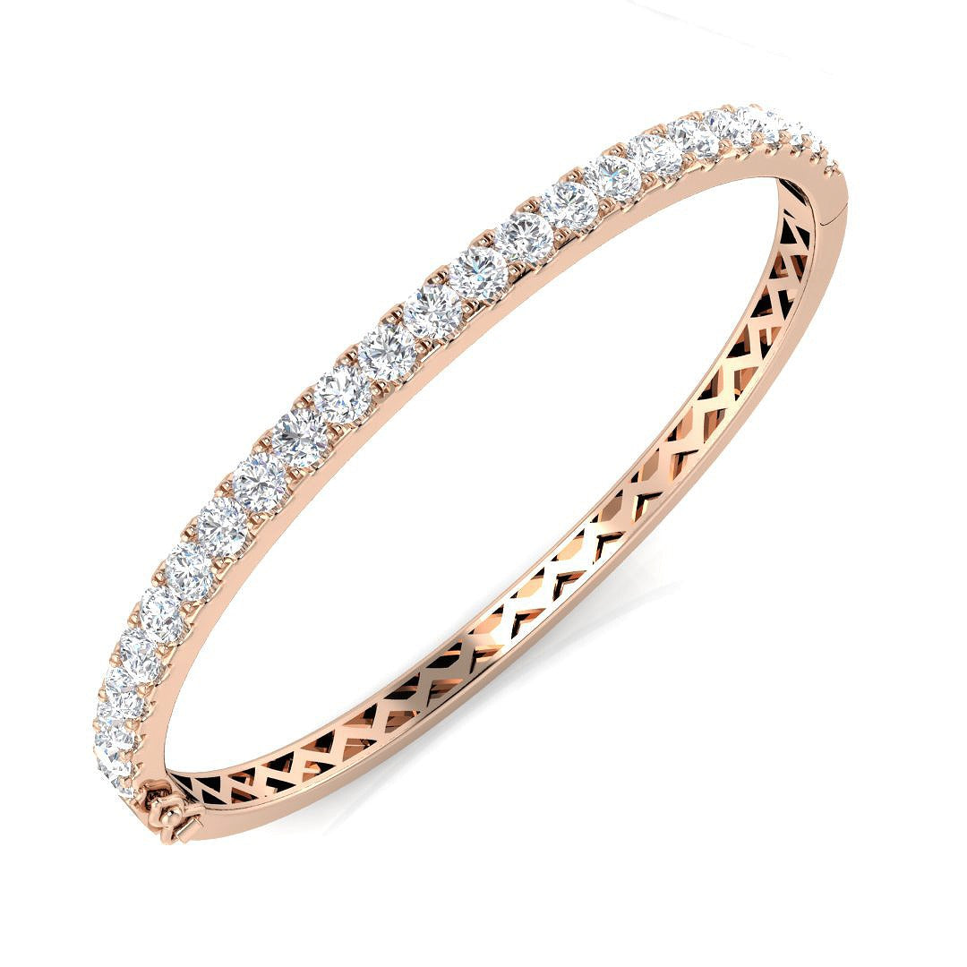 Clover Diamant-Kettenarmband mit Lünetten- und Pavé-Fassung aus Naturdiamanten in Platin