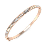 Clover Diamant-Kettenarmband mit Lünetten- und Pavé-Fassung aus Naturdiamanten in Platin