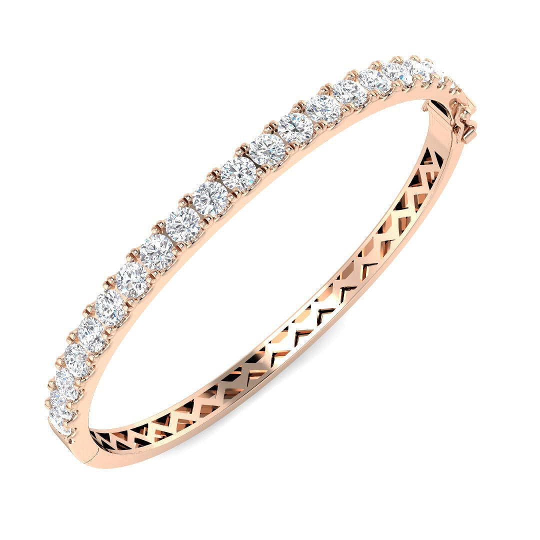 Clover Diamant-Kettenarmband mit Lünetten- und Pavé-Fassung aus Naturdiamanten in Platin