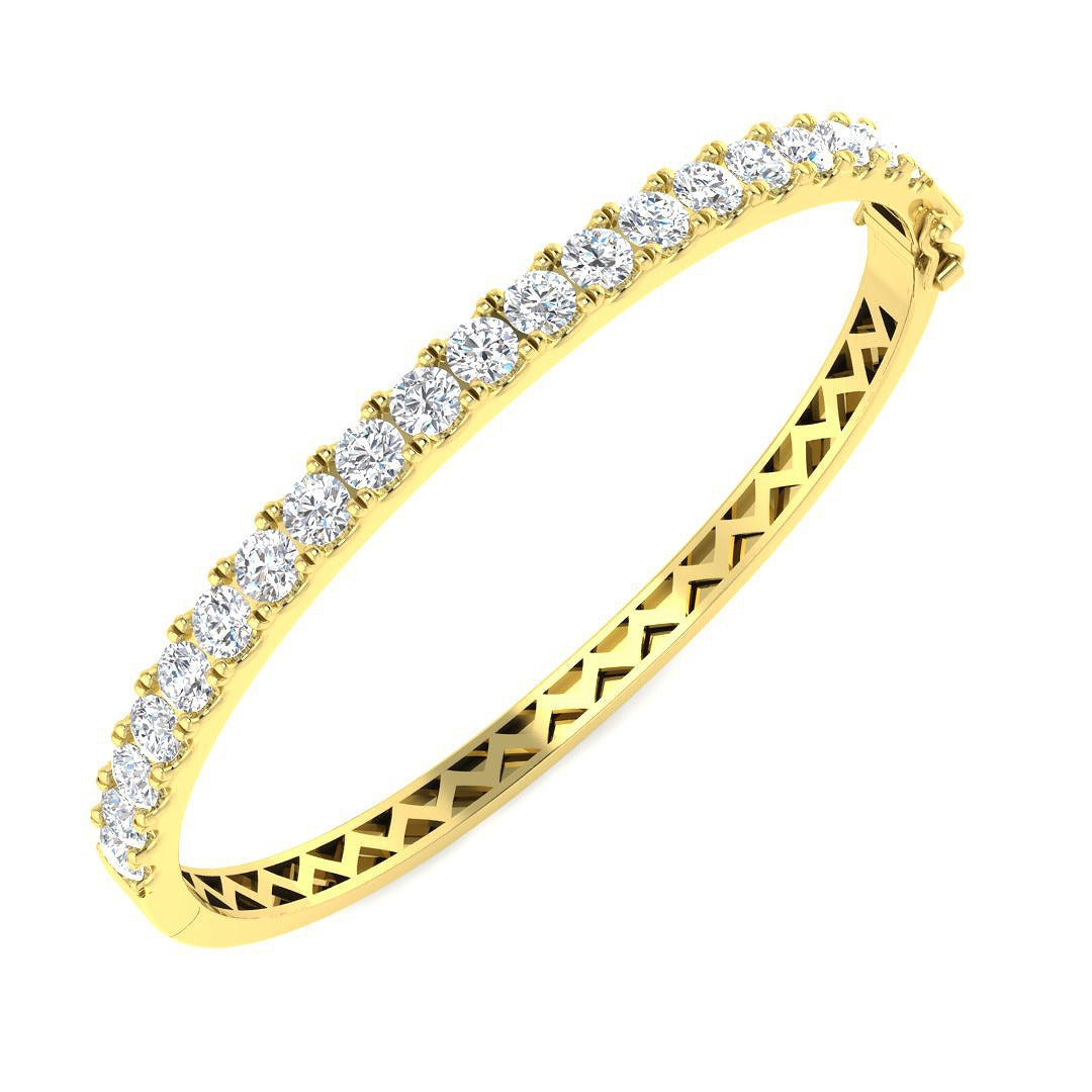 Clover Diamant-Kettenarmband mit Lünetten- und Pavé-Fassung aus Naturdiamanten in Platin