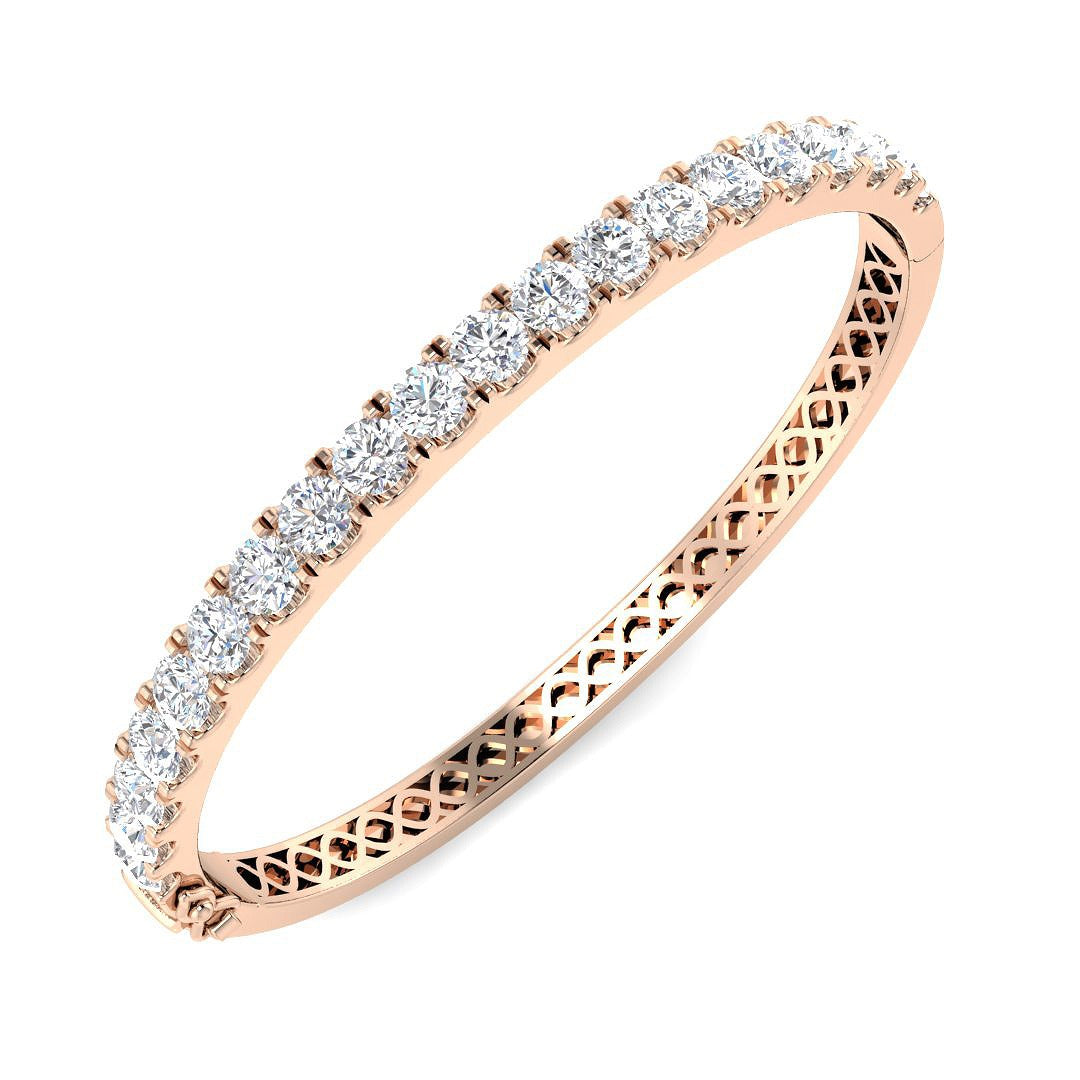 Clover Diamant-Kettenarmband mit Lünetten- und Pavé-Fassung aus Naturdiamanten in Platin