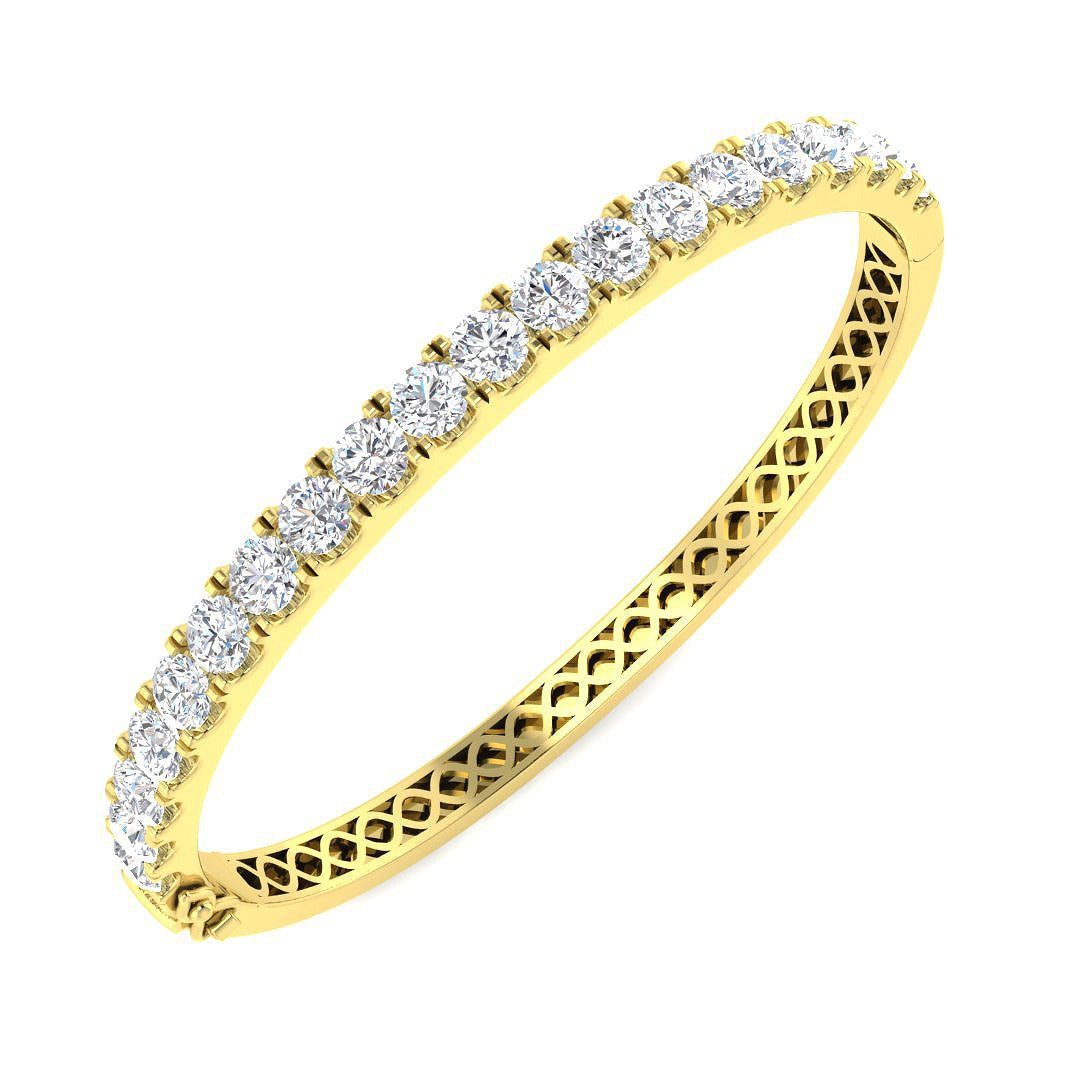 Clover Diamant-Kettenarmband mit Lünetten- und Pavé-Fassung aus Naturdiamanten in Platin