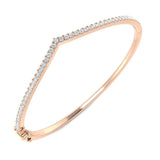 Clover Diamant-Kettenarmband mit Lünetten- und Pavé-Fassung aus Naturdiamanten in Platin