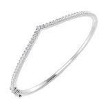 Clover Diamant-Kettenarmband mit Lünetten- und Pavé-Fassung aus Naturdiamanten in Platin