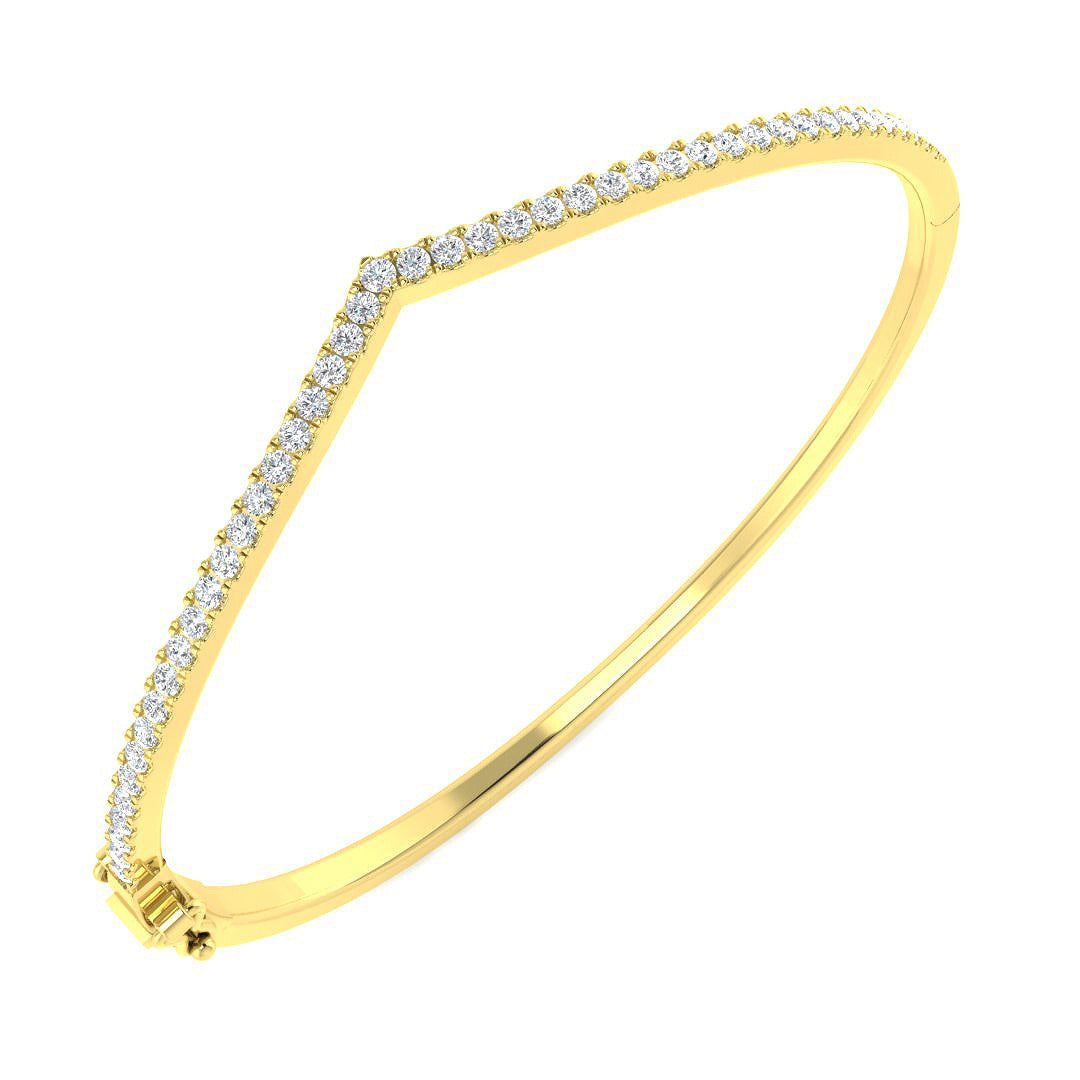 Clover Diamant-Kettenarmband mit Lünetten- und Pavé-Fassung aus Naturdiamanten in Platin