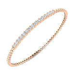 Clover Diamant-Kettenarmband mit Lünetten- und Pavé-Fassung aus Naturdiamanten in Platin