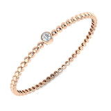 Clover Diamant-Kettenarmband mit Lünetten- und Pavé-Fassung aus Naturdiamanten in Platin